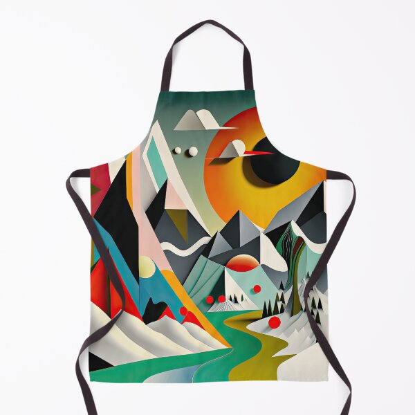 Item preview, Explore "Simplistic & Minimalistic Alps" with Bauhaus Flair and Vivid Colors designed and sold by ArtificialGenes.