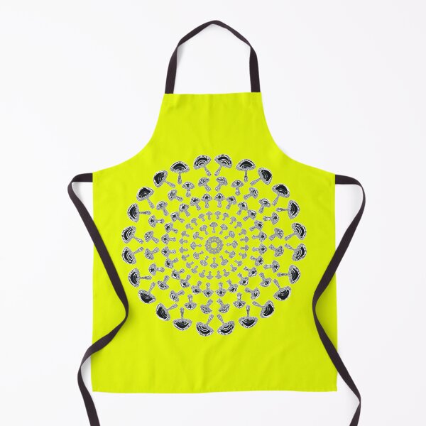 Item preview, Graphic Mushroom Fracal Mandala in Hot Yellow designed and sold by Sonaa.