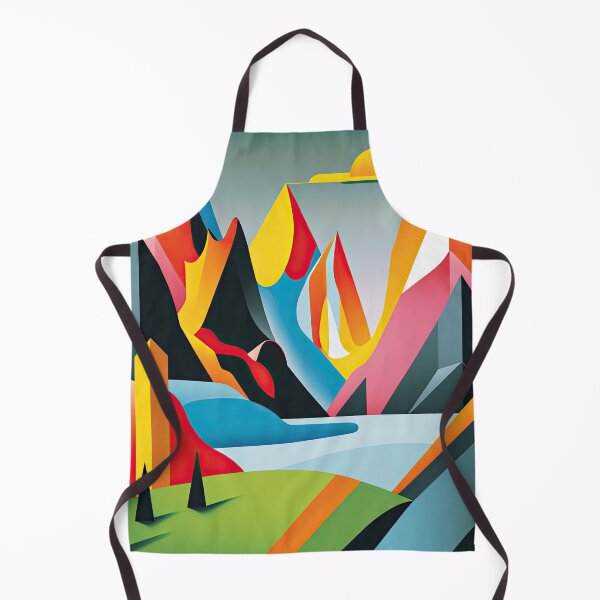 Item preview, Explore "Simplistic & Minimalistic Alps" with Bauhaus Flair and Vivid Colors designed and sold by ArtificialGenes.