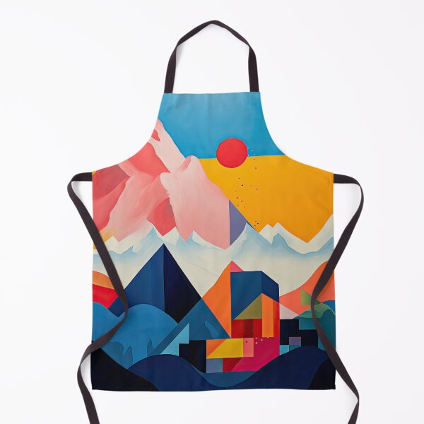 Item preview, Explore "Simplistic & Minimalistic Alps" with Bauhaus Flair and Vivid Colors designed and sold by ArtificialGenes.