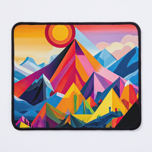 Item preview, Explore "Simplistic & Minimalistic Alps" with Bauhaus Flair and Vivid Colors designed and sold by ArtificialGenes.