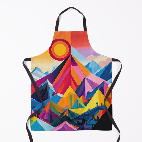 Item preview, Explore "Simplistic & Minimalistic Alps" with Bauhaus Flair and Vivid Colors designed and sold by ArtificialGenes.