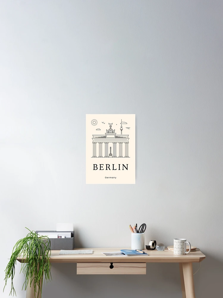 Berlin ベルリン ヴィンテージ特大ポスター 64cm×88cm 特注額付き ベルベルジン×セント マイケル、新作はリアルなヴィンテージ感の