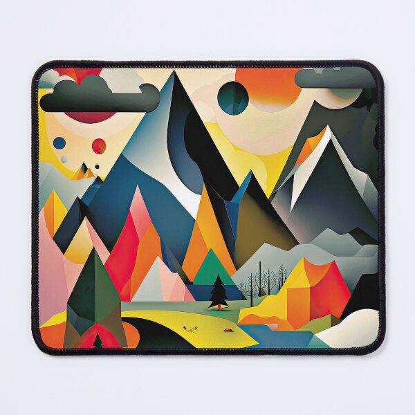 Item preview, Explore "Simplistic & Minimalistic Alps" with Bauhaus Flair and Vivid Colors designed and sold by ArtificialGenes.