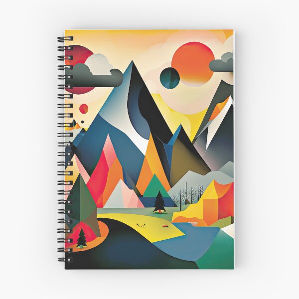 Item preview, Explore "Simplistic & Minimalistic Alps" with Bauhaus Flair and Vivid Colors designed and sold by ArtificialGenes.