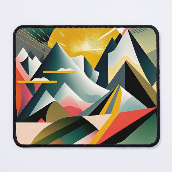 Item preview, Explore "Simplistic & Minimalistic Alps" with Bauhaus Flair and Vivid Colors designed and sold by ArtificialGenes.