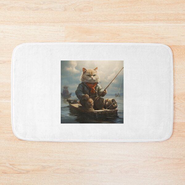 Item preview, cat fishing designed and sold by Miss-Lofi.