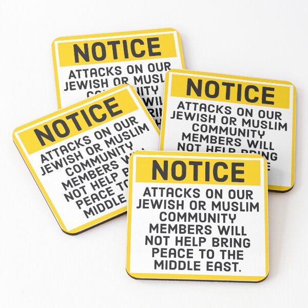 Item preview, Attacking community members will not help resolve the conflict in the Middle East  designed and sold by Rachel the Artist .