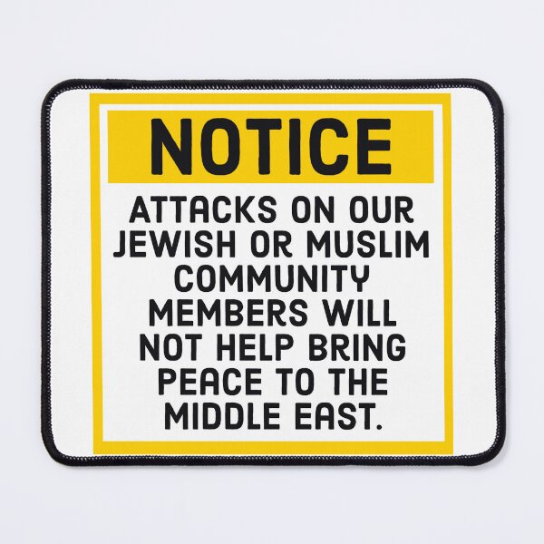 Item preview, Attacking community members will not help resolve the conflict in the Middle East  designed and sold by Rachel the Artist .