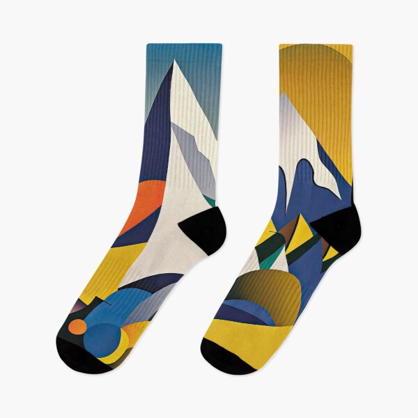 Item preview, Explore "Simplistic & Minimalistic Alps" with Bauhaus Flair and Vivid Colors designed and sold by ArtificialGenes.