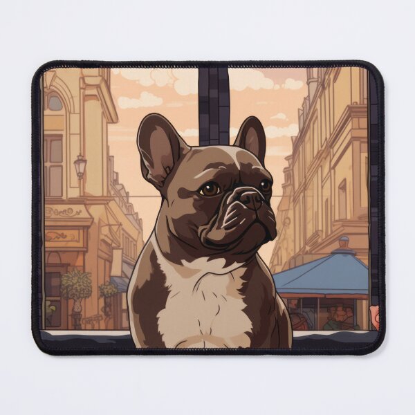 Item preview, French Bulldog in a Parisian Cafe designed and sold by Johnelh.