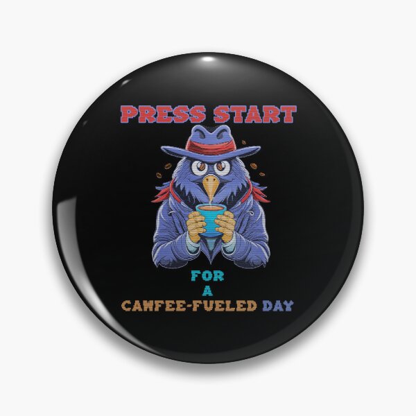 Item preview, Press Start for a Cawfee-Fueled Day Cawfee Crow designed and sold by Kacpi-Design.