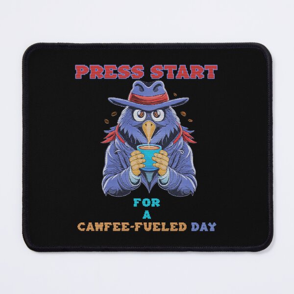 Item preview, Press Start for a Cawfee-Fueled Day Cawfee Crow designed and sold by Kacpi-Design.