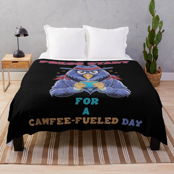 Item preview, Press Start for a Cawfee-Fueled Day Cawfee Crow designed and sold by Kacpi-Design.