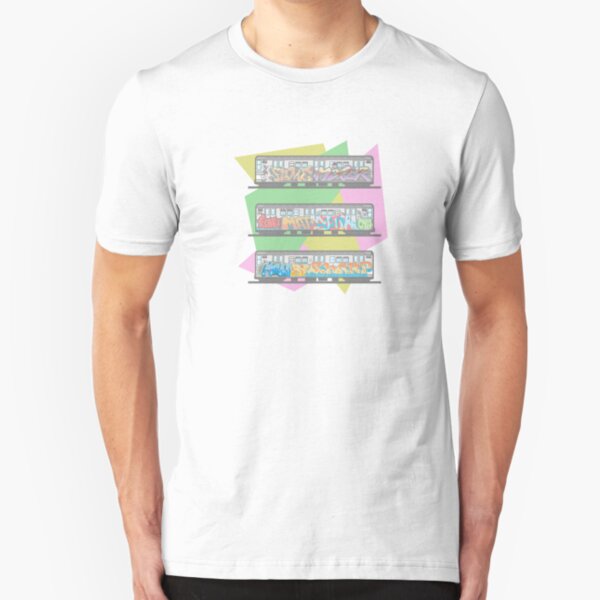 Graffiti Get down - New York Subway System Slim Fit T-Shirt