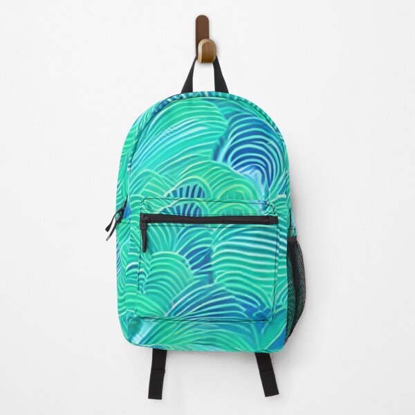 Item preview, Abstract Green and Blue Feather Pattern designed and sold by calibrit.