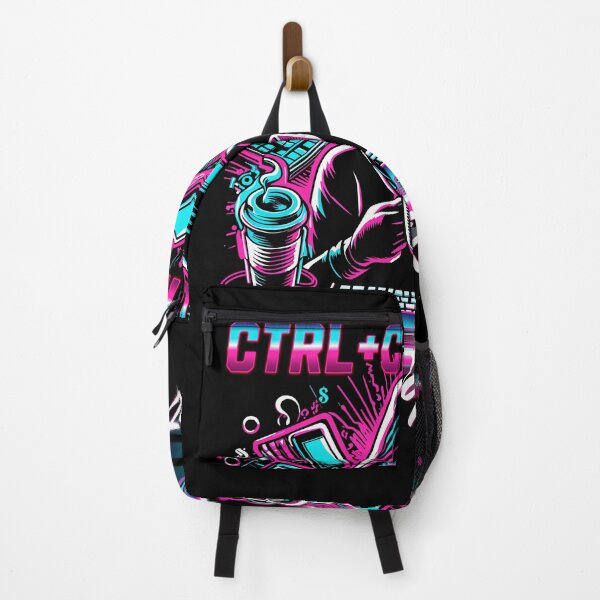 Item preview, Ctrl+C Ctrl+V Coffee Repeat Retro Neon Shirt designed and sold by RedDesignSyc.