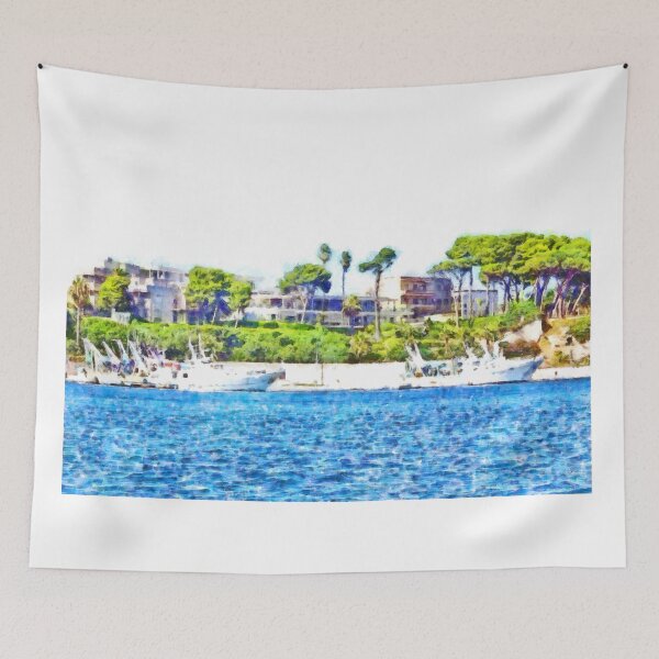 Item preview, View of moored fishing boats designed and sold by Giuseppe Cocco.