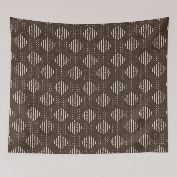 Item preview, African mud cloth, Boho, Brown and cream mud cloth style designed and sold by Morrisseyfabric.