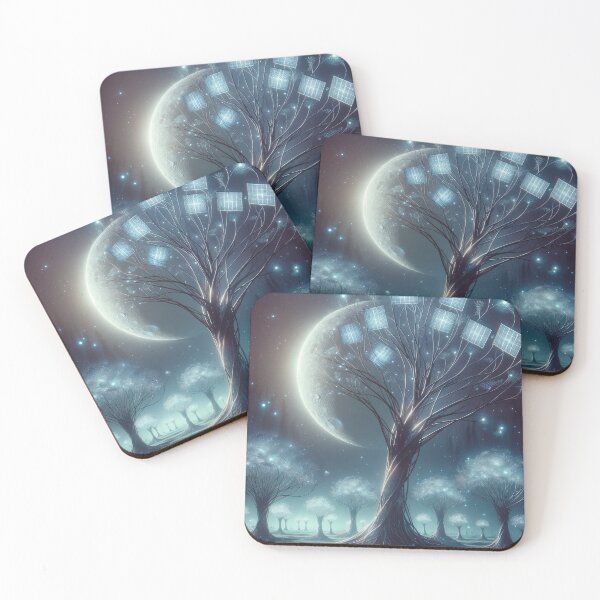 Item preview, Galactic Grove - The Symphony of Celestial Trees designed and sold by Newpixelland.