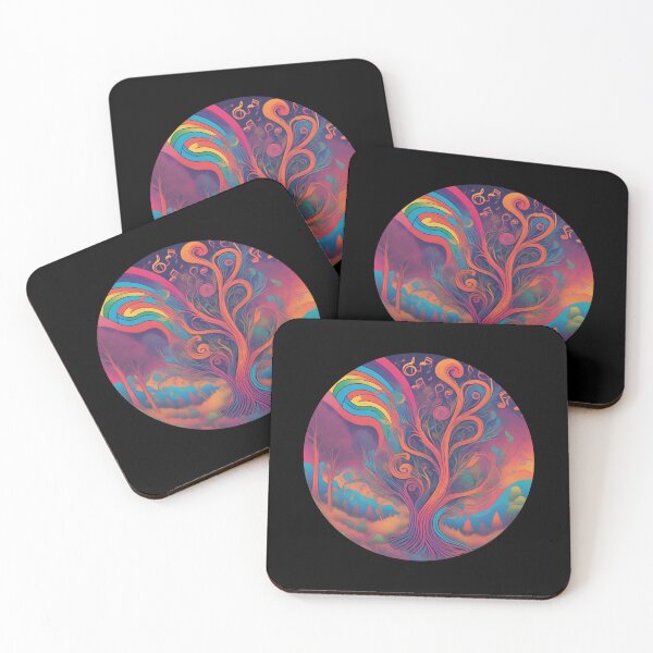 Item preview, Colorful Psychedelic Music in Nature with Trees designed and sold by TreetopStudios.