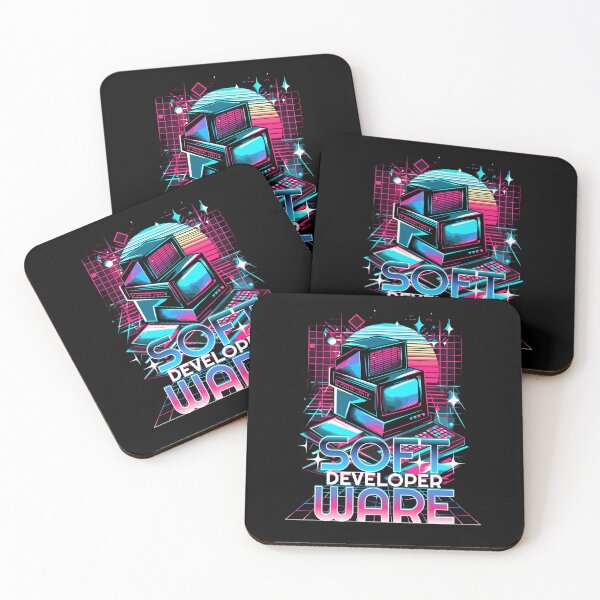 Item preview, Retro Neon Software Developer Vibes 90s Shirt designed and sold by RedDesignSyc.