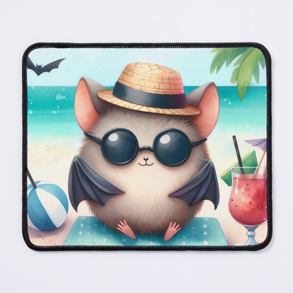 Item preview, Tiny round bat in vacation  designed and sold by Rinohana.