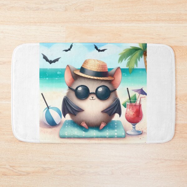 Item preview, Tiny round bat in vacation  designed and sold by Rinohana.
