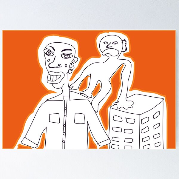 Item preview, Orange towerblock designed and sold by shrewdmovenet.