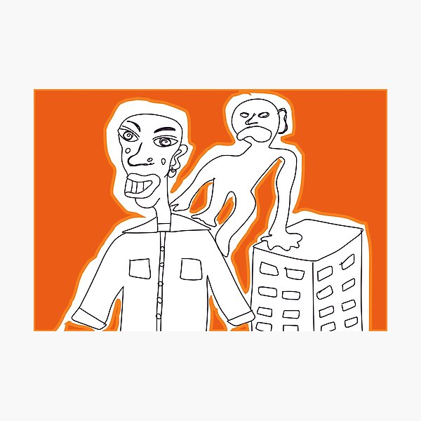Item preview, Orange towerblock designed and sold by shrewdmovenet.