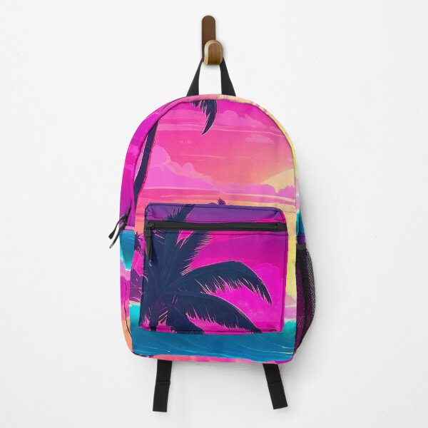 Item preview, Colorful Vibrant Retro Vaporwave Sunset Palm Trees Beach Aesthetic designed and sold by SassyArtistry.
