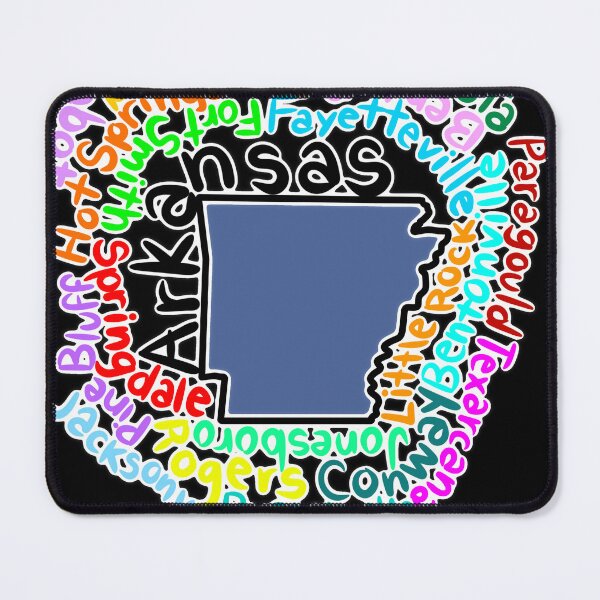 Item preview, Arkansas map with names designed and sold by Maws25.