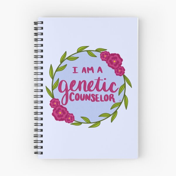 Item preview, I am a Genetic Counselor (with floral wreath - blue) designed and sold by Genes-N-Tees.