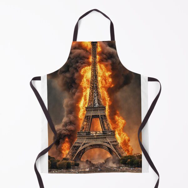 Item preview, eiffel tower on fire designed and sold by navigatorsteel.