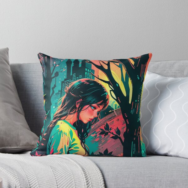 Item preview, Girl Lonely Sunset Flowers Night Anime Digital Art designed and sold by YabaiArts.
