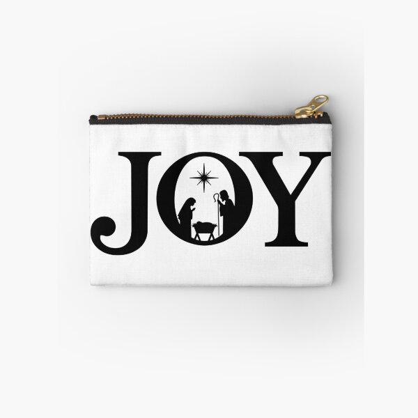 Item preview, Word "Joy" in Stylish Font Style with Full Manger Scene with Baby Jesus inside Letter O designed and sold by NoLimitsOutlet.