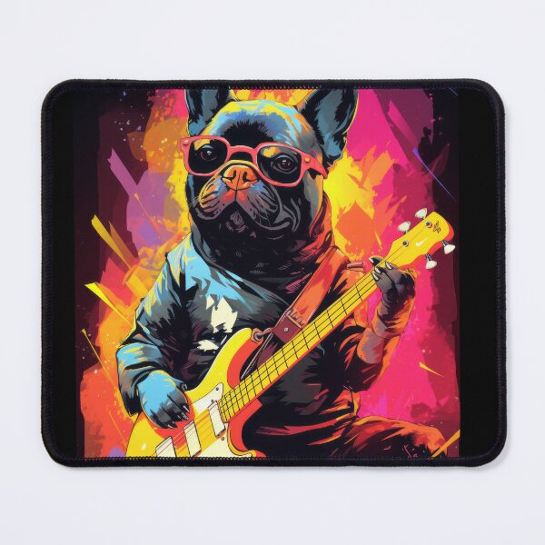 Item preview, French Bulldog as a Rock Star designed and sold by Johnelh.