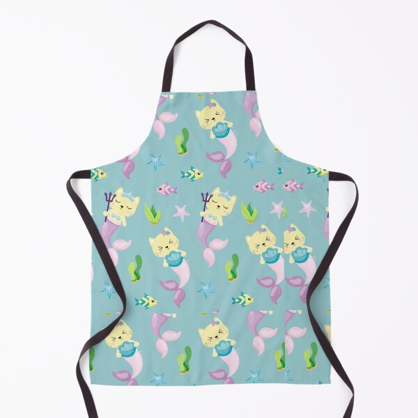 Item preview, Mermaid Cats Pattern Cute Mermaid Kittens designed and sold by ArtMeetsPizza.