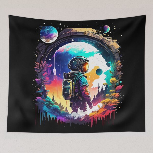 Item preview, Astronaut, Flowers and Planets designed and sold by VirtusMachina.