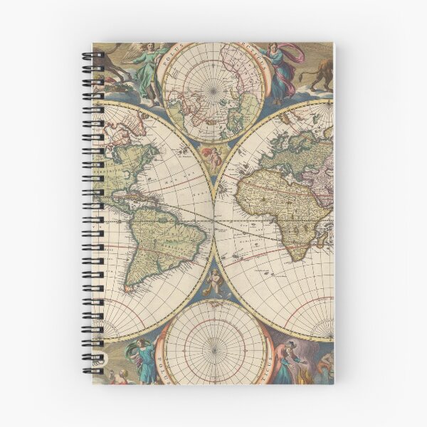 Item preview, Vintage Map of The World (1690) designed and sold by BravuraMedia.