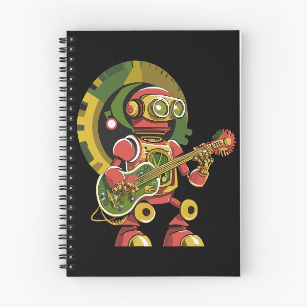 Item preview, Steampunk Reggae Robot Playing Guitar designed and sold by reggaeartgifts.