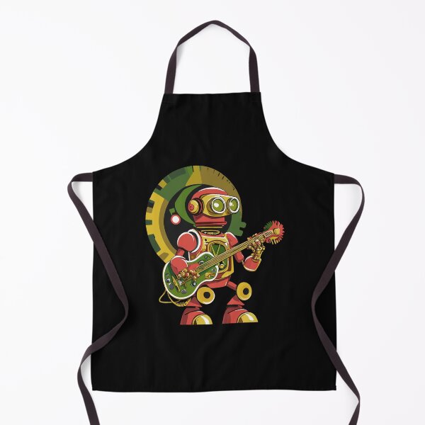 Item preview, Steampunk Reggae Robot Playing Guitar designed and sold by reggaeartgifts.