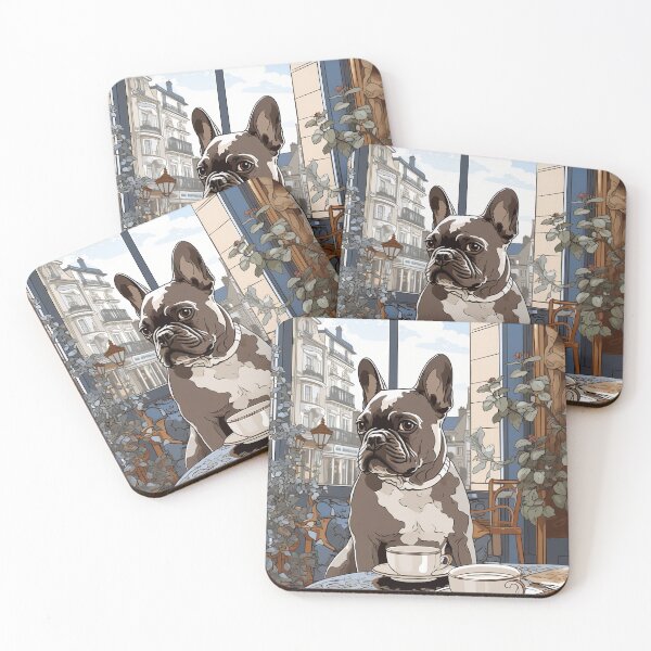 Item preview, Copy of French Bulldog in a Parisian Cafe designed and sold by Johnelh.