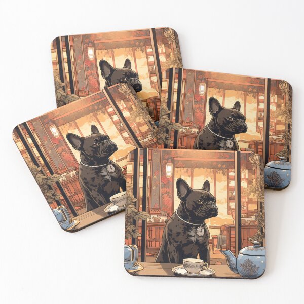 Item preview, Copy of French Bulldog in a Parisian Cafe designed and sold by Johnelh.