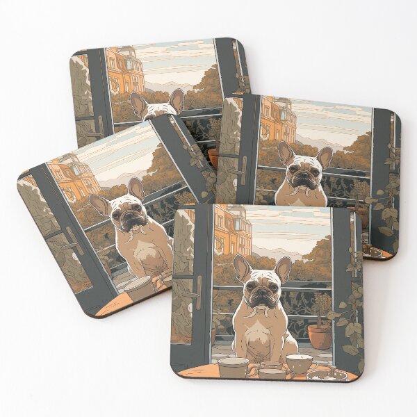 Item preview, Copy of French Bulldog in a Parisian Cafe designed and sold by Johnelh.
