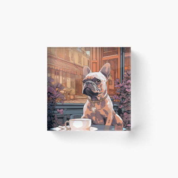 Item preview, Copy of French Bulldog in a Parisian Cafe designed and sold by Johnelh.
