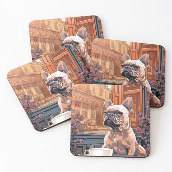 Item preview, Copy of French Bulldog in a Parisian Cafe designed and sold by Johnelh.