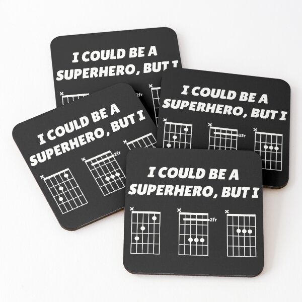 Item preview, I Could Be A Superhero, But I CBA (guitar chords) designed and sold by guvnaguitars.