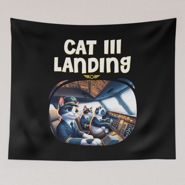 Item preview, Pilot CAT III Landing Illustration designed and sold by Uppercase Tees.