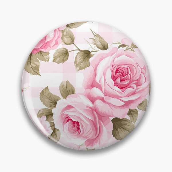Item preview, Pink Rose Floral Gingham Feminine Pattern designed and sold by ArtMeetsPizza.